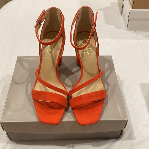 Red Block High Heels Franco Sarto - Picture 3 of 5